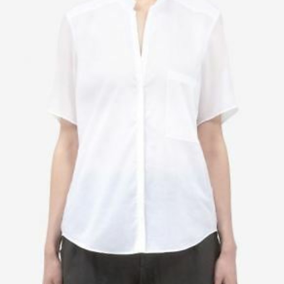 Helmut Lang white cotton/silk combo shirt NWT - Picture 5 of 5